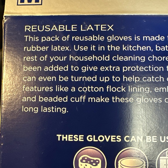 Dawn Latex Waterproof Gloves 2 pairs size medium - Picture 3 of 3